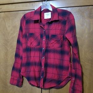 Abercrombie and Fitch woman's XS red flannel shirt